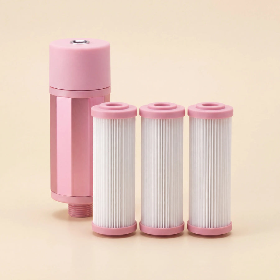 Pack of 3 Showrz filter refills with the pink filter