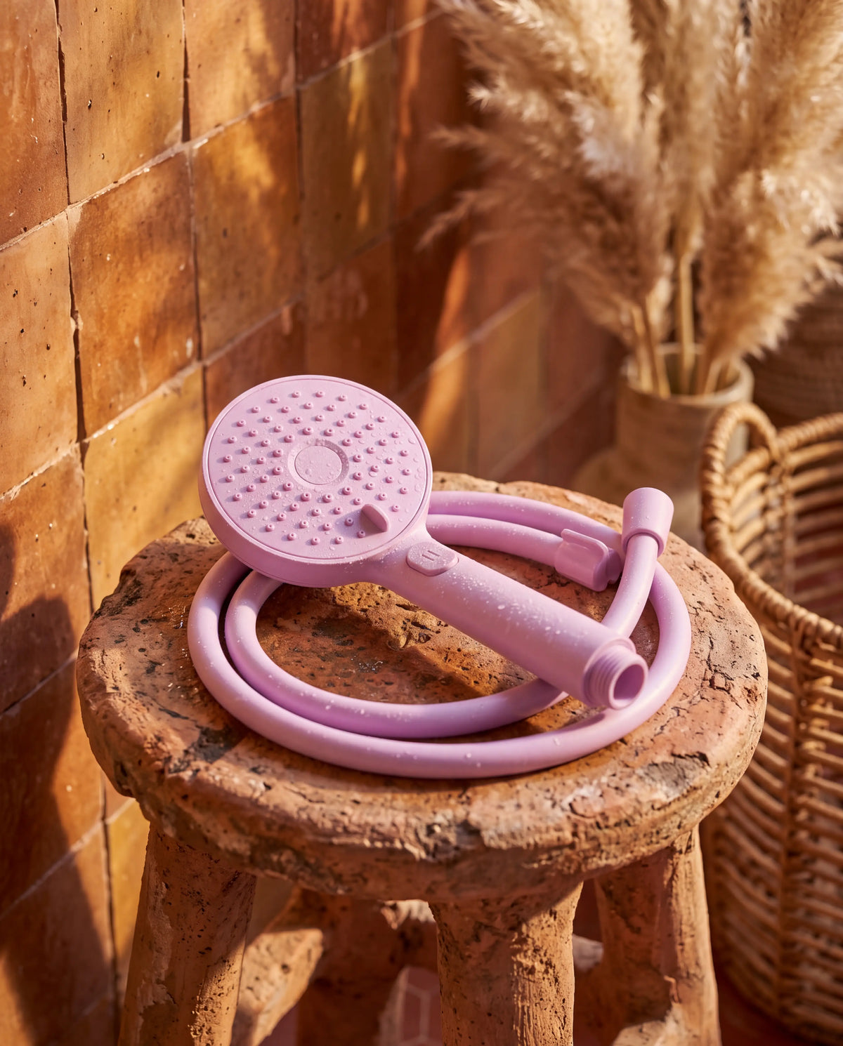 Lilac Showrz shower head with matching hose