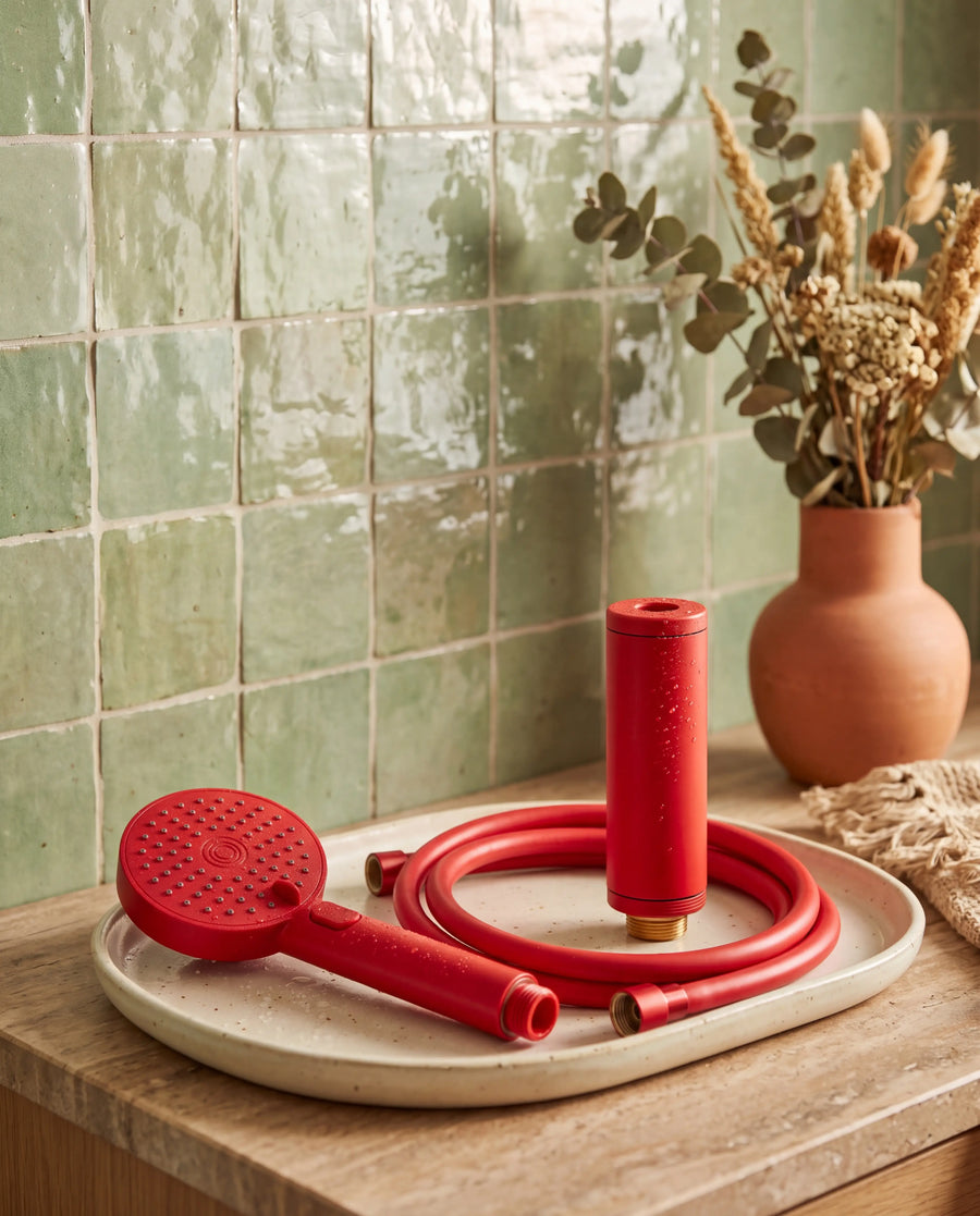 The Showrz Filter Shower Head Cherry
