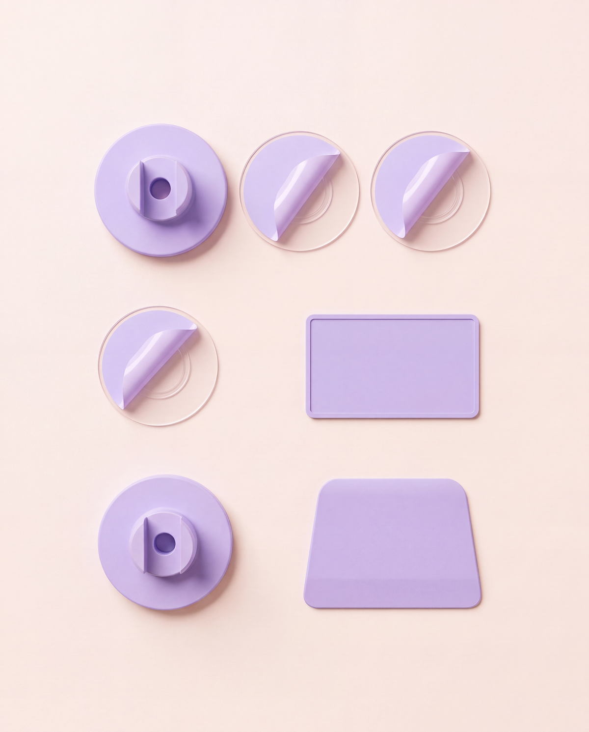 Lilac Showrz Moving Kit: replacement mounts and adhesives