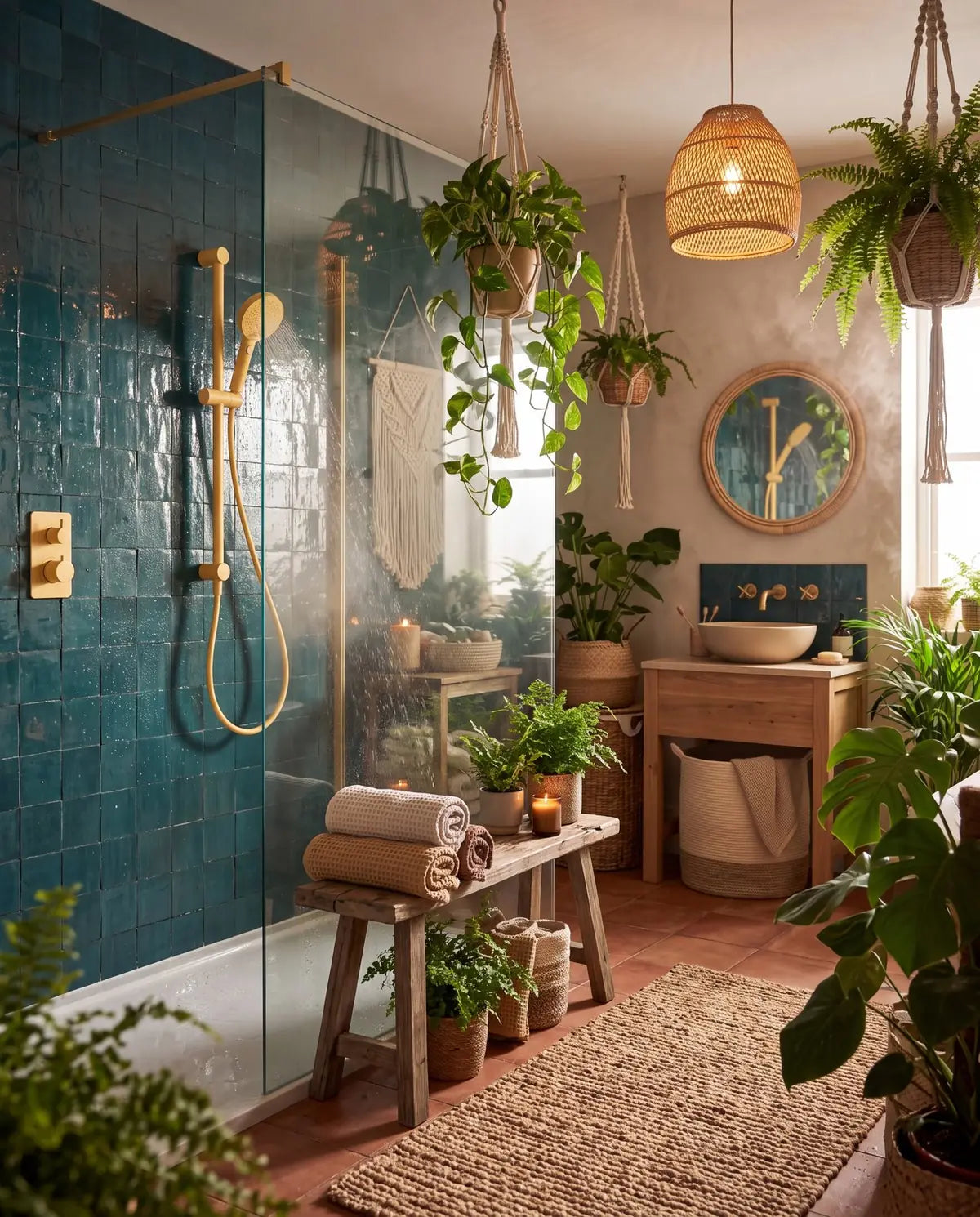 Butter, boho teal